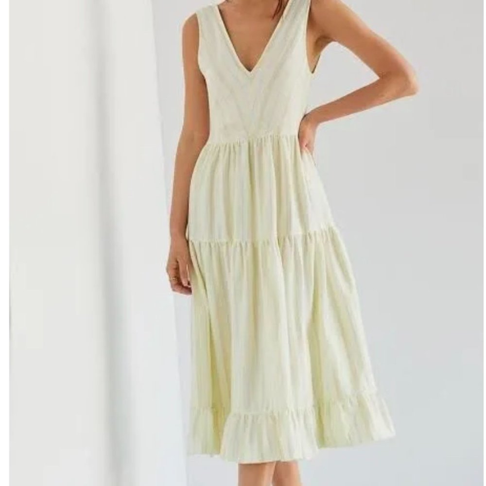 Anthropologie size large stripped tiered dress